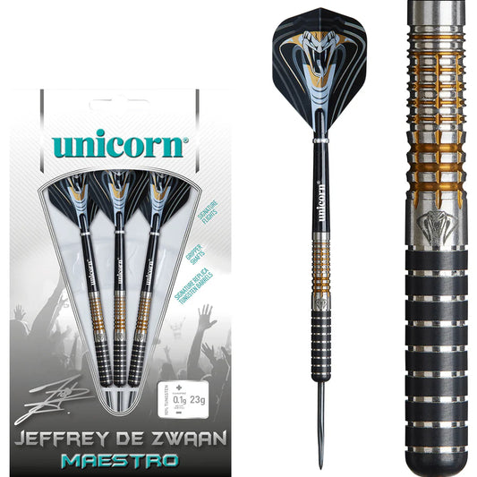 Unicorn Darts - Jeffrey De Zwaan Phase 3 Maestro -  90% Tungsten Steel Tip Darts