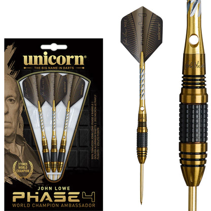 Unicorn Darts - John Lowe Phase 4 -  90% Tungsten Steel Tip Darts