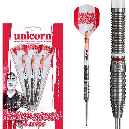 Unicorn Darts - Mensur Suljovic The Gentle -  95% Tungsten Steel Tip Darts