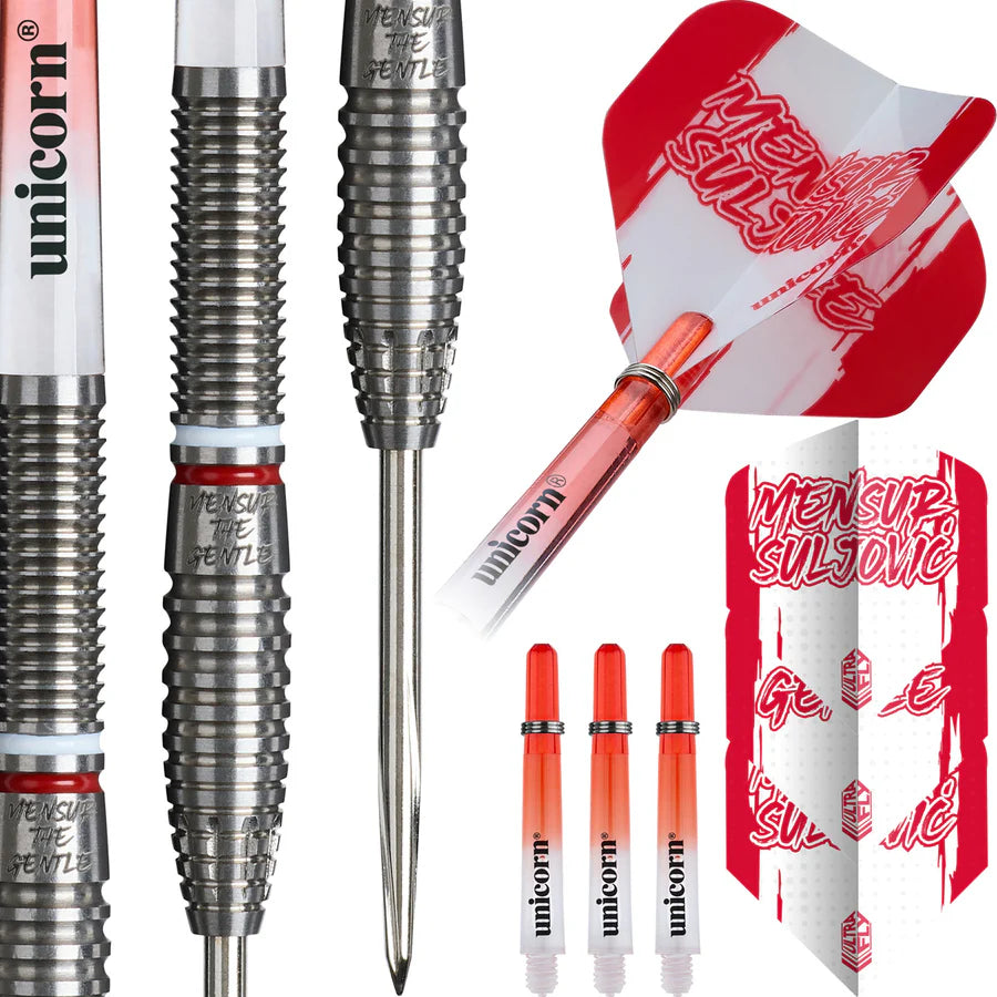 Unicorn Darts - Mensur Suljovic The Gentle -  95% Tungsten Steel Tip Darts