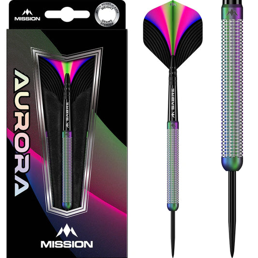 Mission - Aurora -  90% Tungsten Steel Tip Darts - 23g / 25g