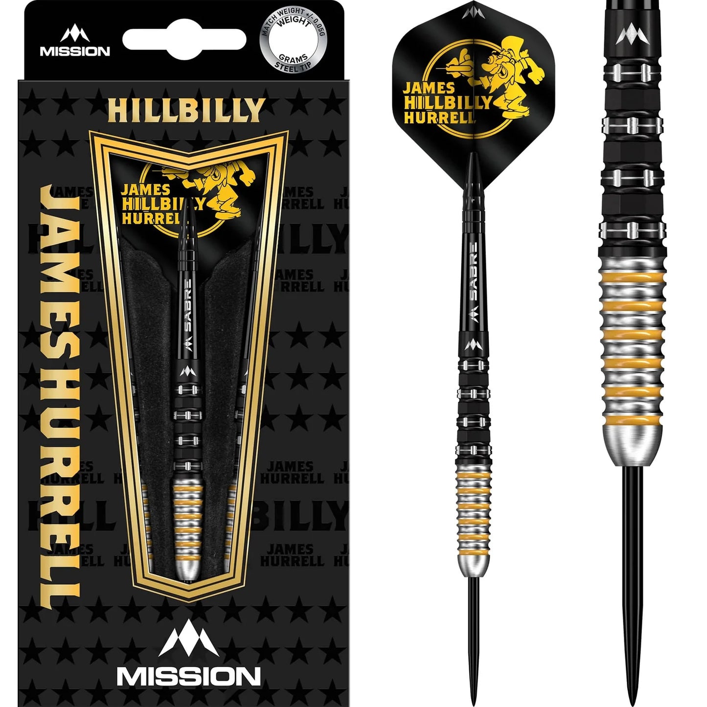 Mission - James Hurrell V2 -  90% Tungsten Steel Tip Darts - 26g