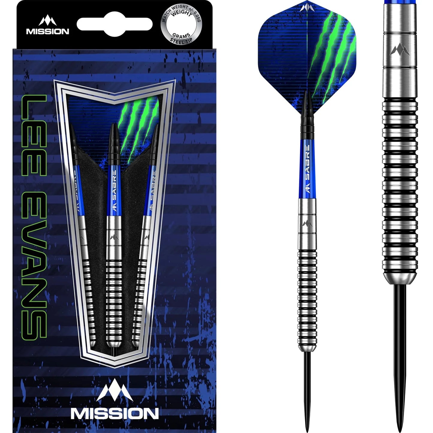 Mission - Lee Evans - 90% Tungsten Steel Tip Darts - 21g