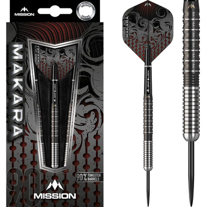 Mission - Makara M1 Straight Barrel- 90% Tungsten Steel Tip Darts - 22g / 24g / 26g