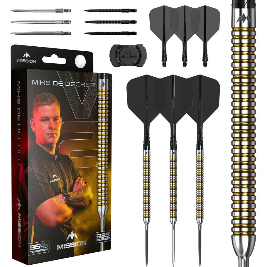 Mission - Mike De Decker V2 - 95% Tungsten Steel Tip Darts - 22g