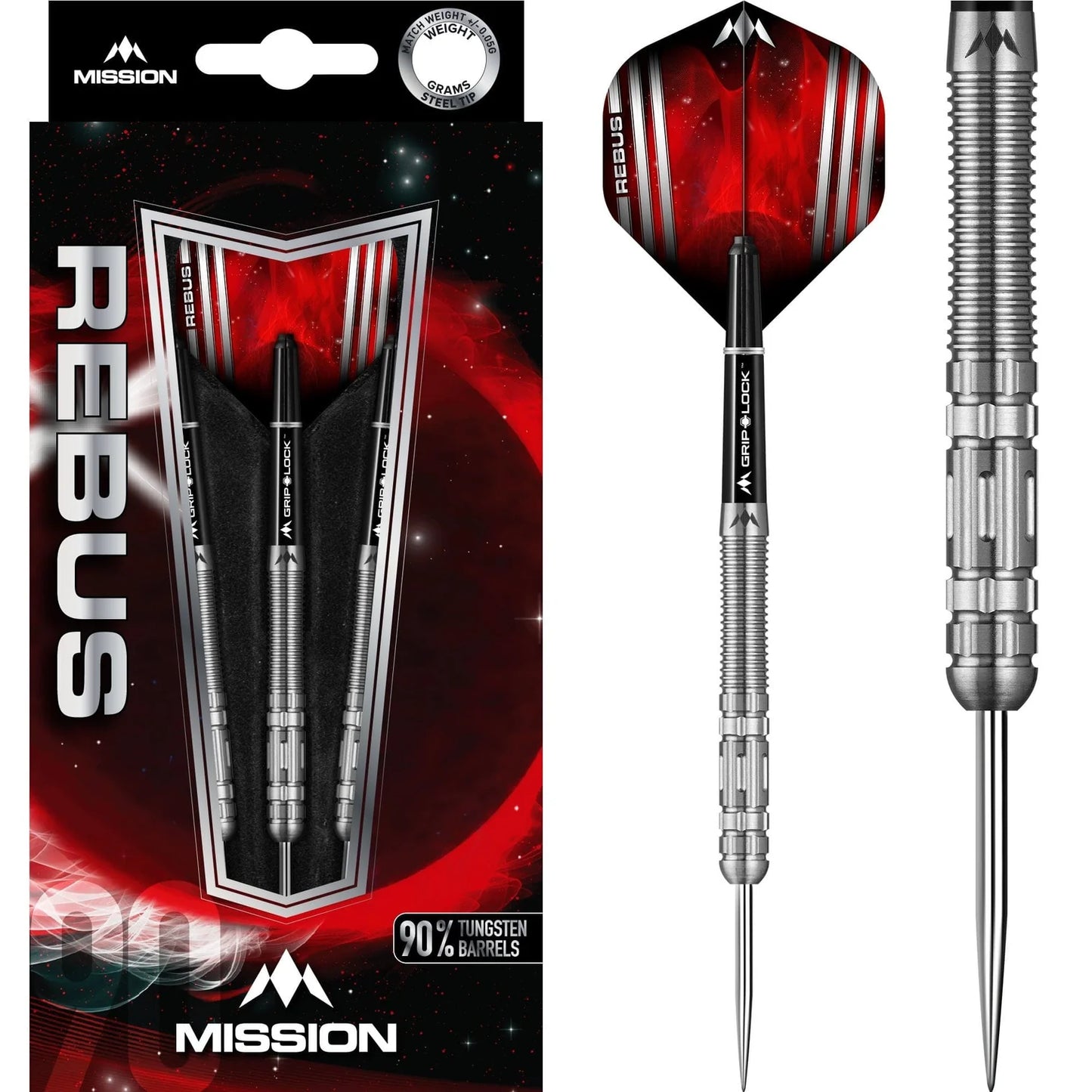 Mission - Rebus M4 - 90% Tungsten Steel Tip Darts - 22g