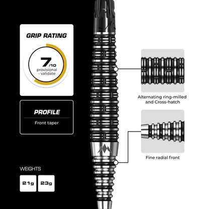Mission - Cameron Carolissen - 95% Tungsten Steel Tip Darts