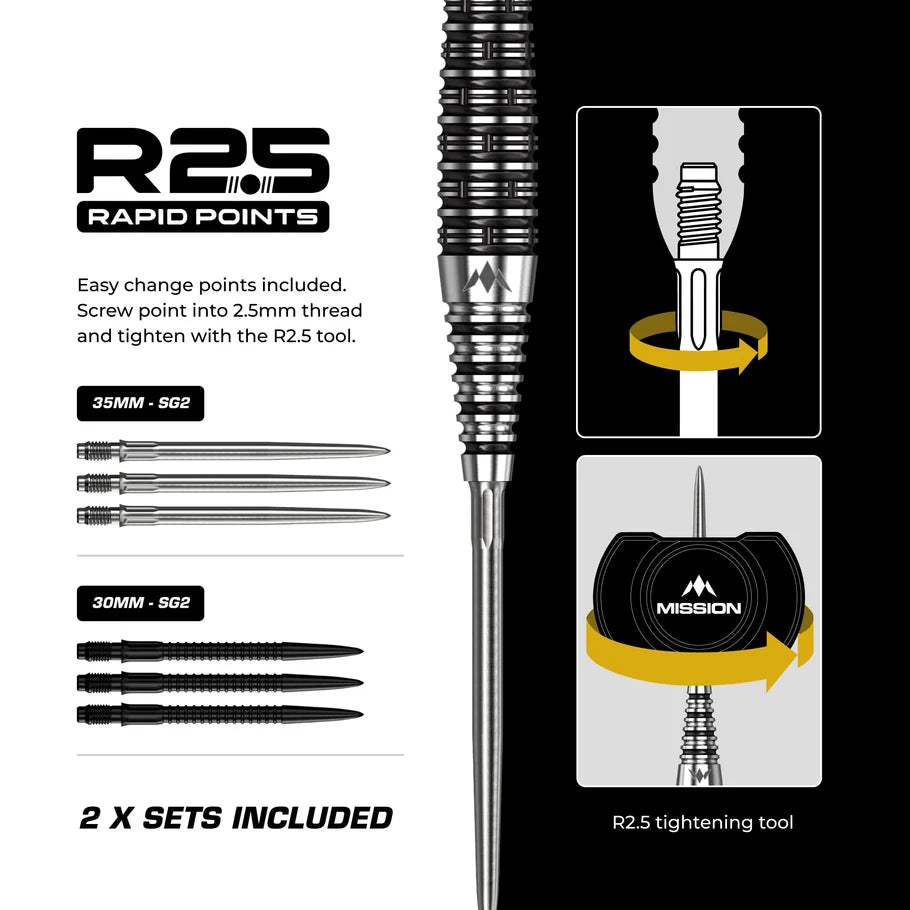 Mission - Cameron Carolissen - 95% Tungsten Steel Tip Darts
