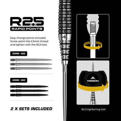 Mission - Cameron Carolissen - 95% Tungsten Steel Tip Darts