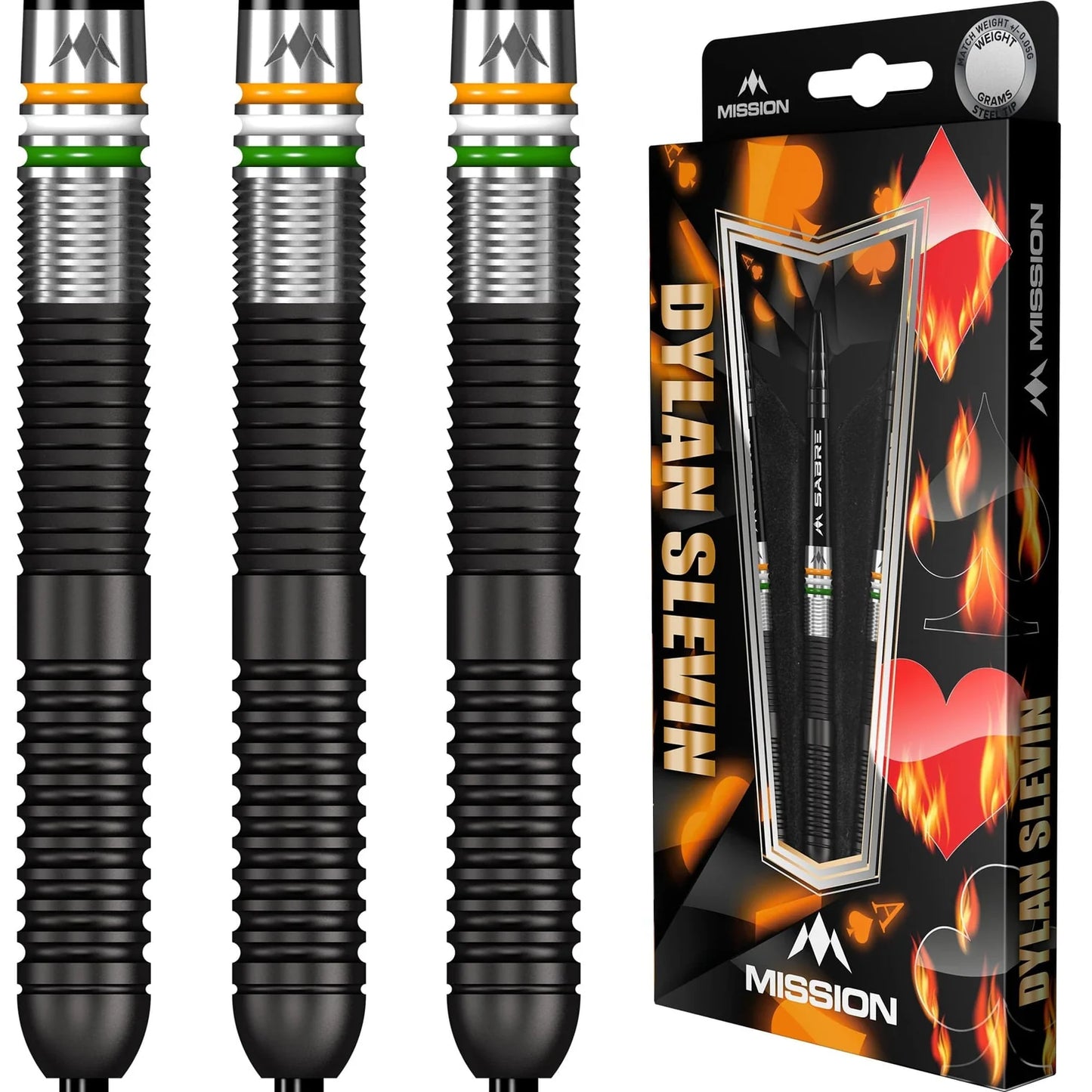 Mission - Dylan Slevin - 90% Tungsten Steel Tip Darts - 21g