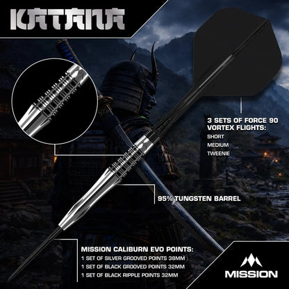 Mission Darts - Katana - 95% Tungsten Darts - 22g / 24g