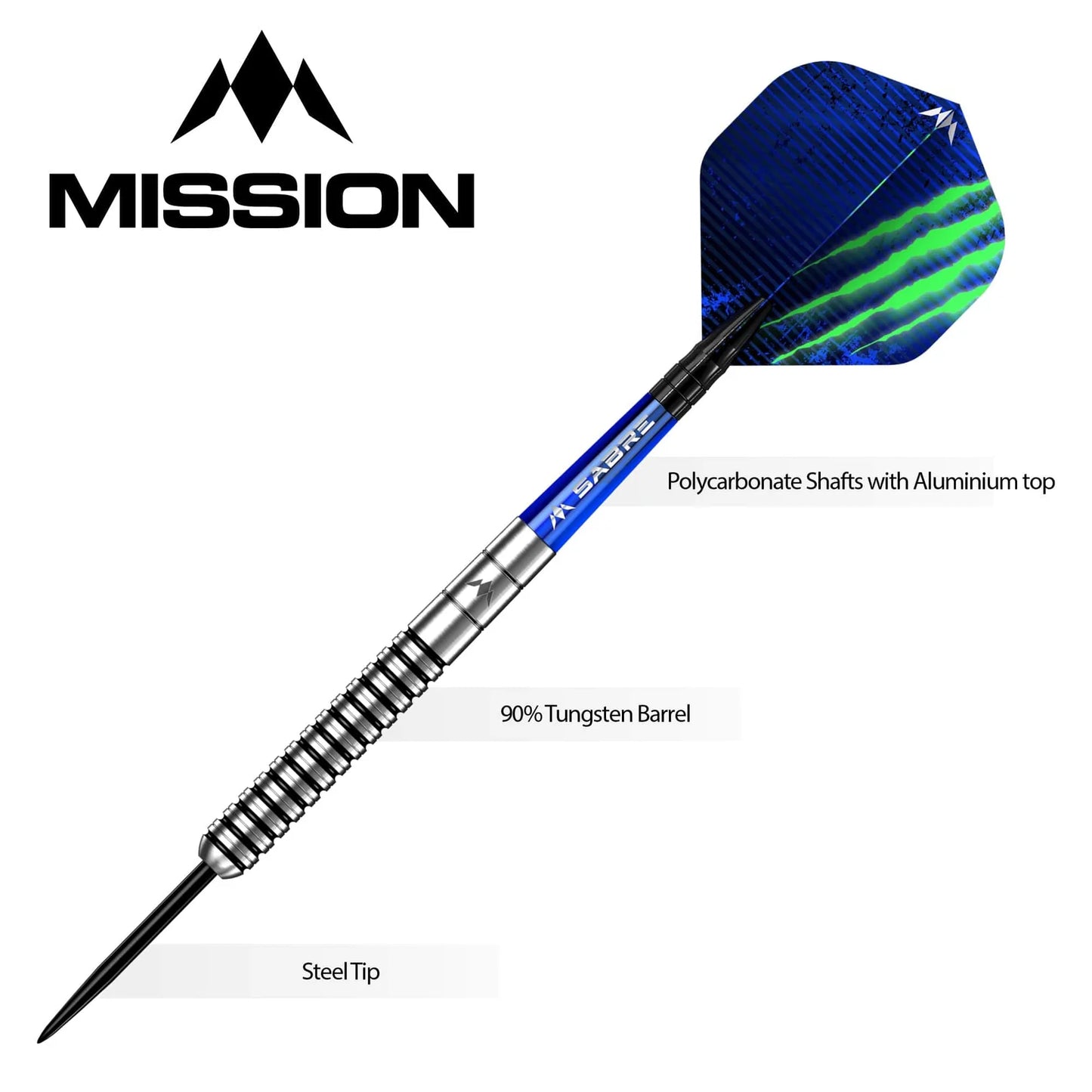 Mission - Lee Evans - 90% Tungsten Steel Tip Darts - 21g