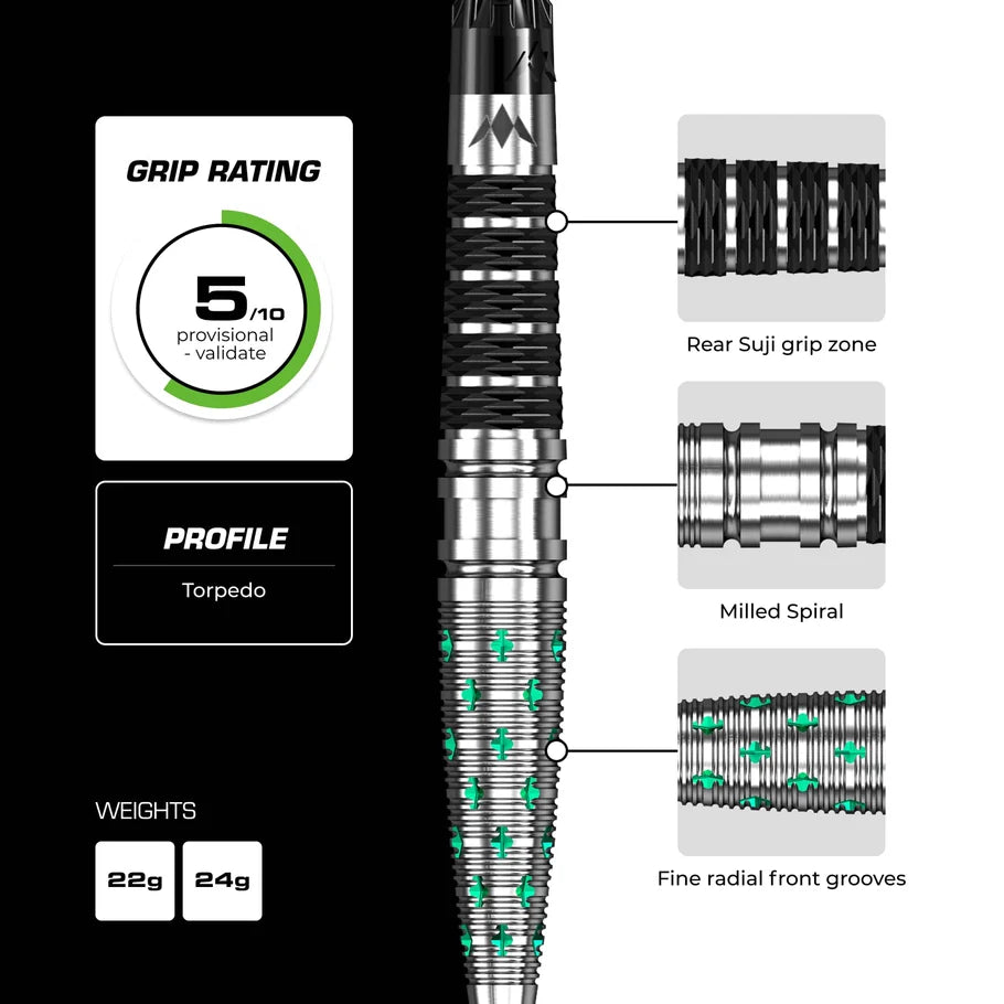 Mission - Mantis - 95% Tungsten Steel Tip Darts