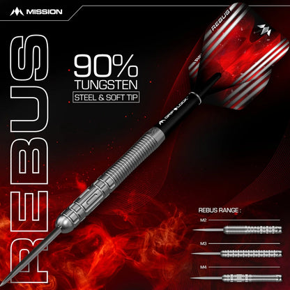 Mission - Rebus M4 - 90% Tungsten Steel Tip Darts - 22g