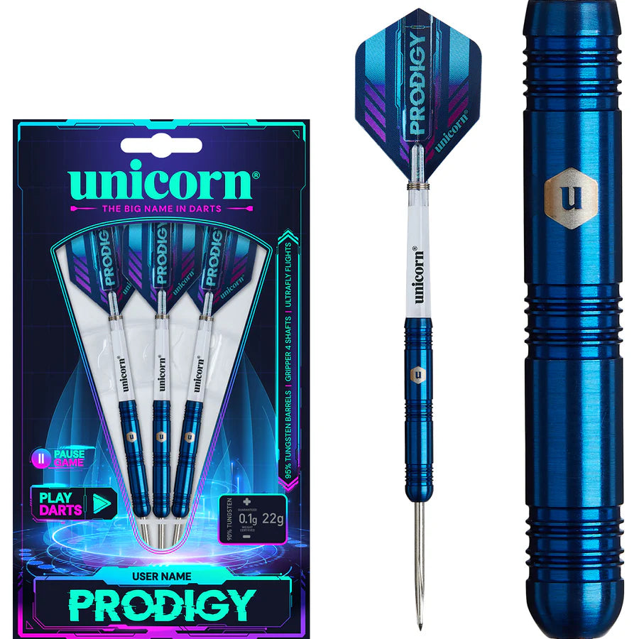 Unicorn Darts - Prodigy S1 -  95% Tungsten Steel Tip Darts