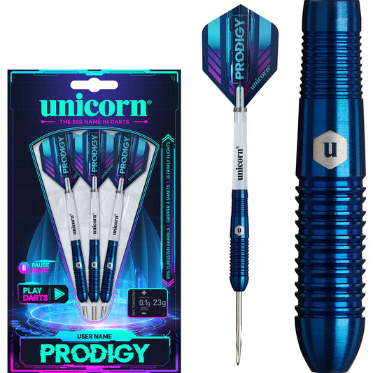 Unicorn Darts - Prodigy S2 -  95% Tungsten Steel Tip Darts