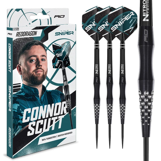 Red Dragon - Connor Scutt 22g Steel Tip Darts - 90% Tungsten Darts
