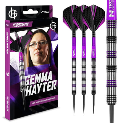 Red Dragon - Gemma Hayter 22g Steel Tip Darts - 90% Tungsten Darts