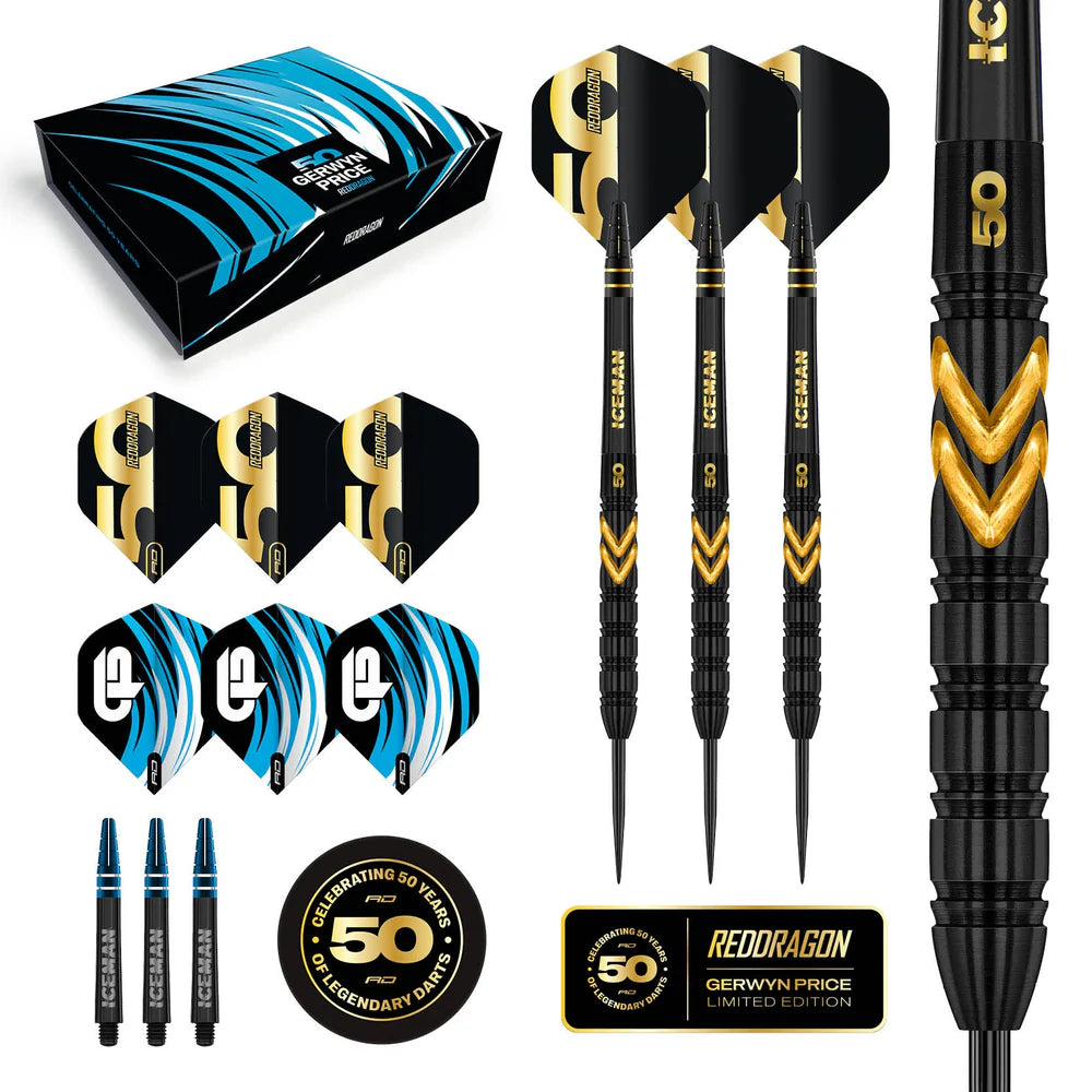 Red Dragon - 23g Gerwyn Price - 50th Anniversary Collectable Box - 90% Tungsten Darts