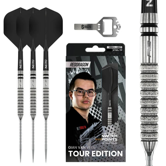 Red Dragon - Gian Van Veen Tour Switch Point - 90% Tungsten Darts