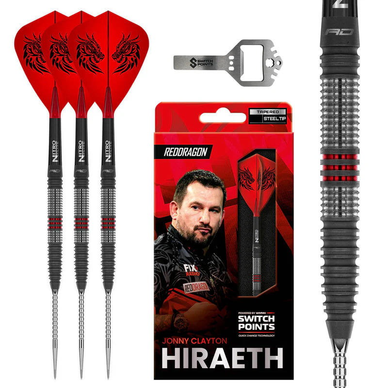 Red Dragon - Jonny Clayton Hiraeth Switch Point - 90% Tungsten Darts