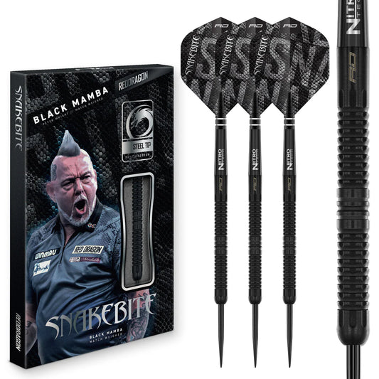 Red Dragon - Peter Wright Black Mamba - 90% Steel Tip Tungsten Darts