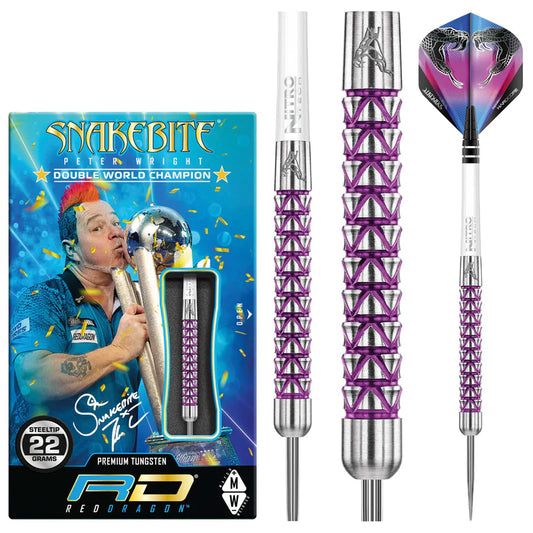 Red Dragon - Peter Wright Vyper Darts - 90% Tungsten Darts