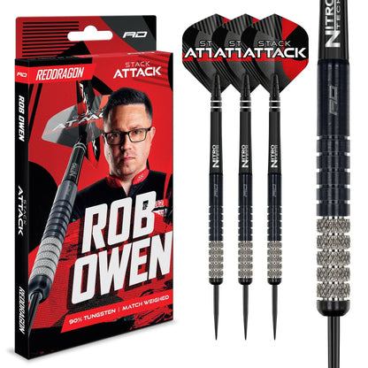 Red Dragon - Rob Owen 22g Steel Tip Darts - 90% Tungsten Darts