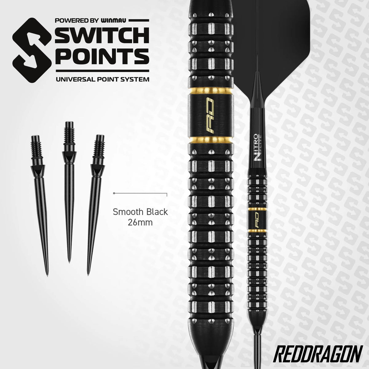 Red Dragon - Ascend Parallel Switch Point - 90% Tungsten Darts