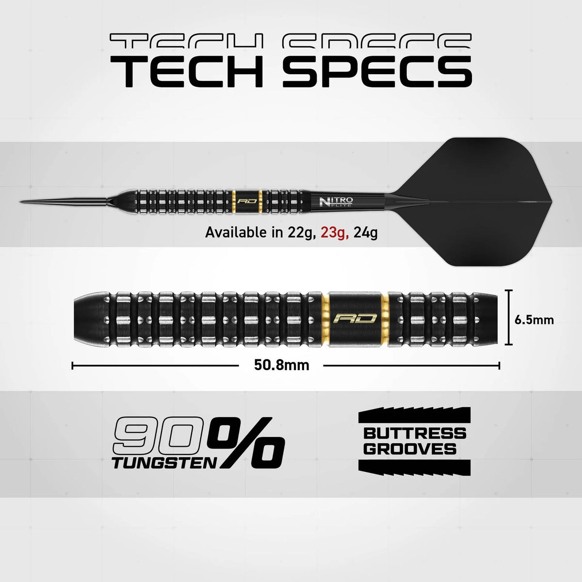 Red Dragon - Ascend Parallel Switch Point - 90% Tungsten Darts