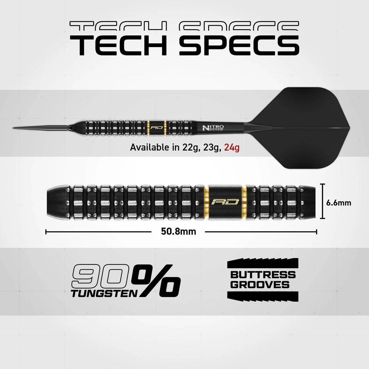 Red Dragon - Ascend Parallel Switch Point - 90% Tungsten Darts