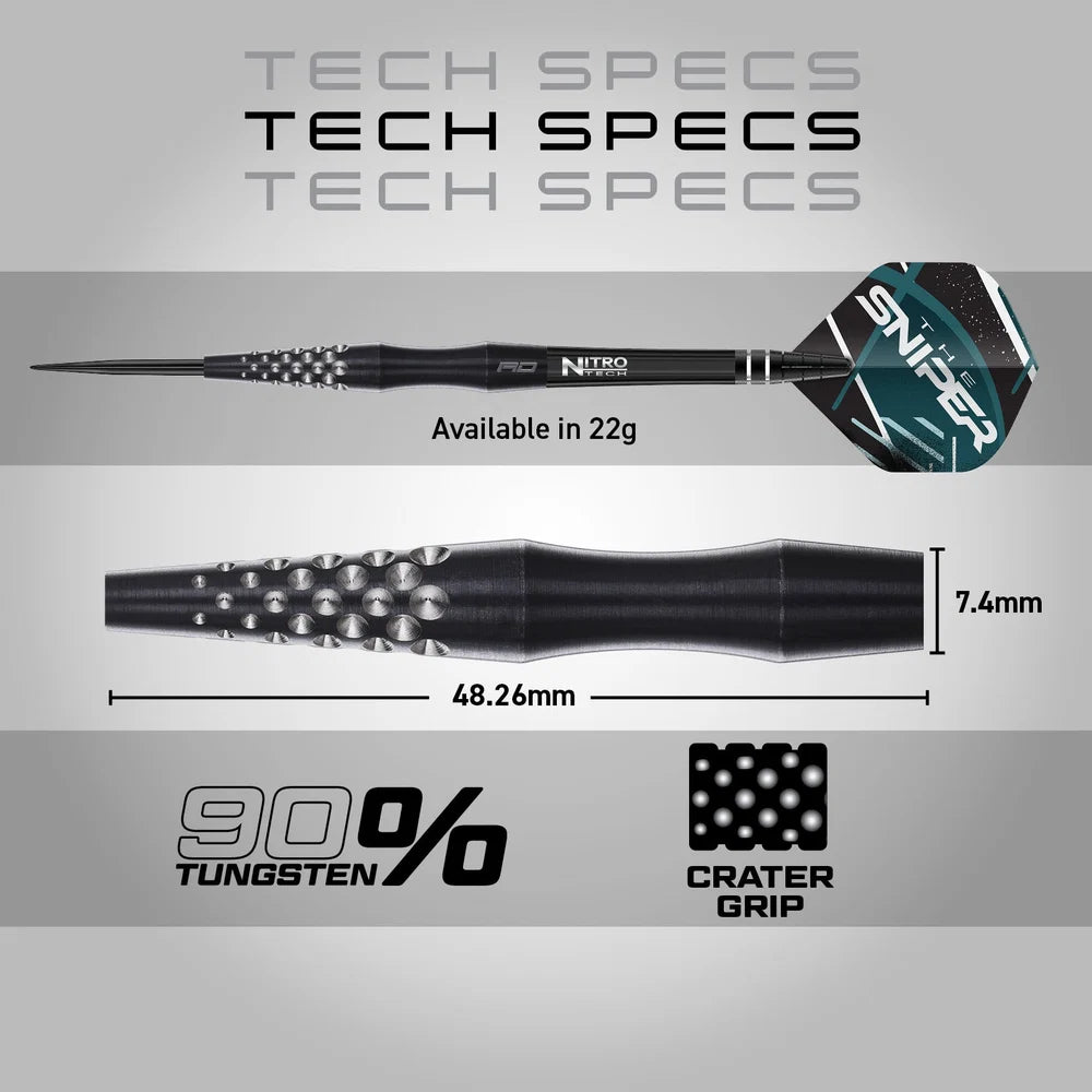 Red Dragon - Connor Scutt 22g Steel Tip Darts - 90% Tungsten Darts