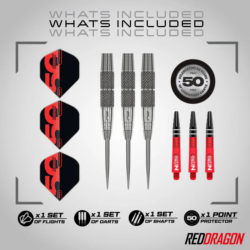 Red Dragon - 50th Anniversary - Grizzly 2 Darts - 90% Tungsten Darts - 24g