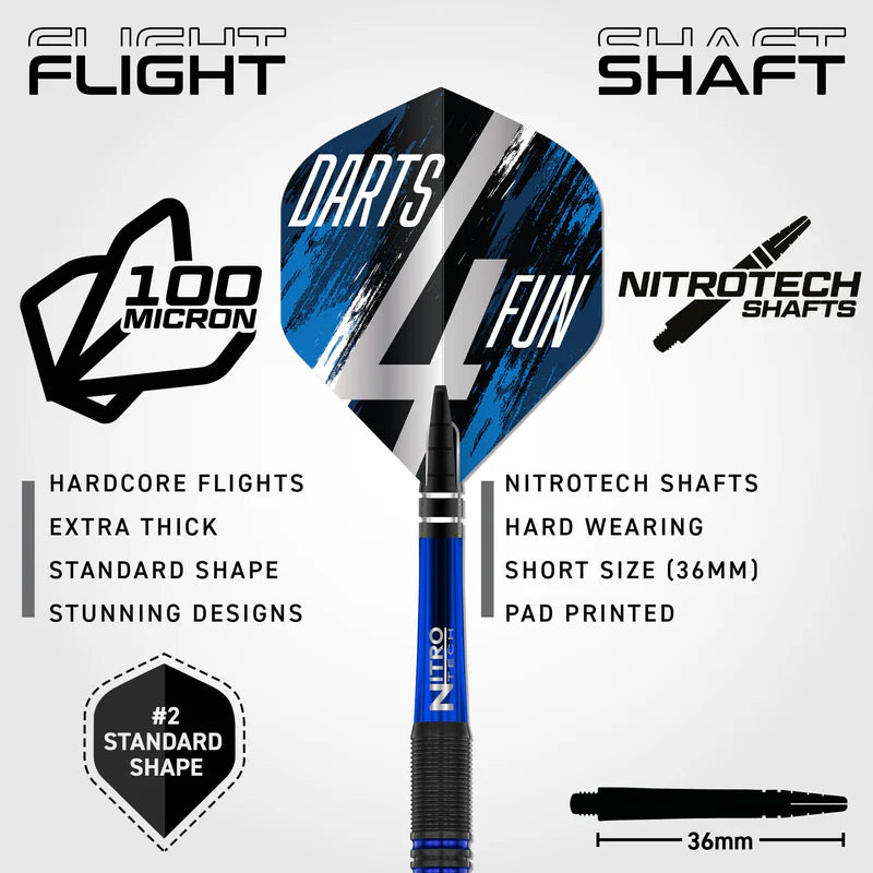Red Dragon - David Williams 23g Steel Tip Darts - 90% Tungsten Darts