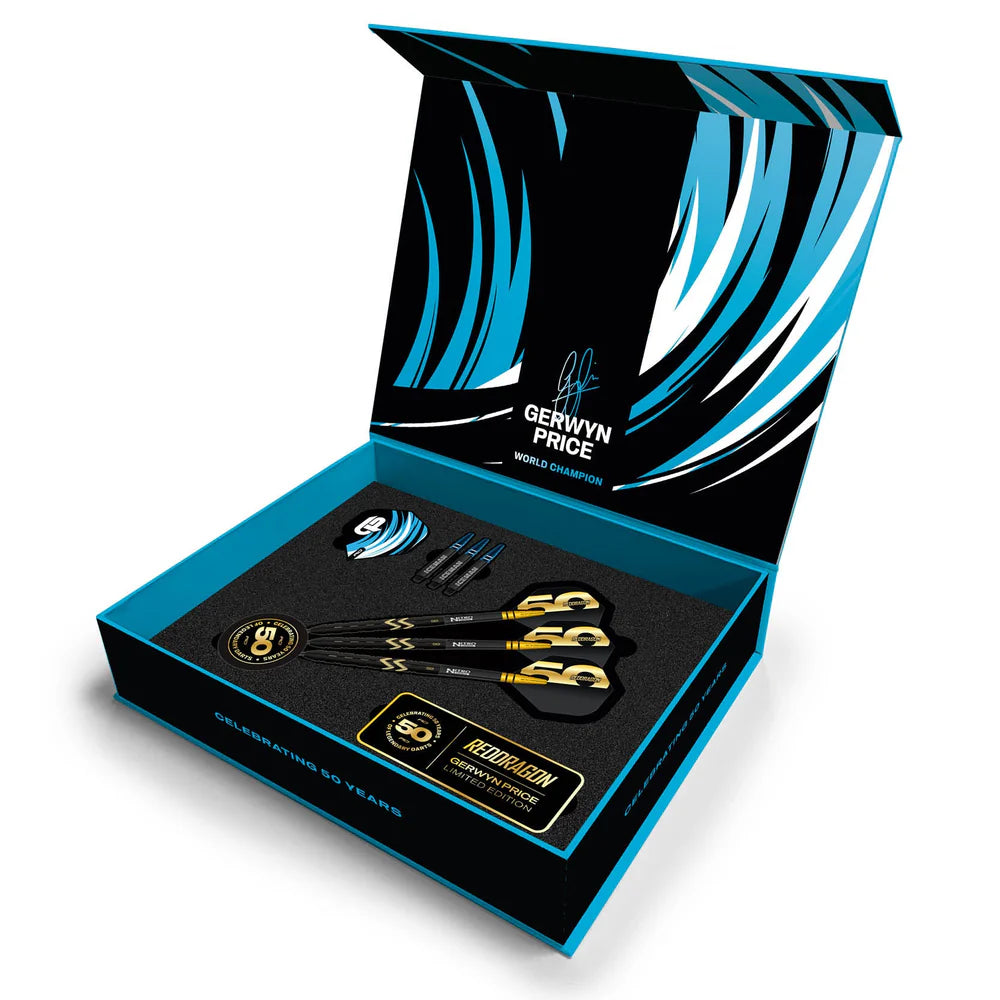 Red Dragon - 23g Gerwyn Price - 50th Anniversary Collectable Box - 90% Tungsten Darts
