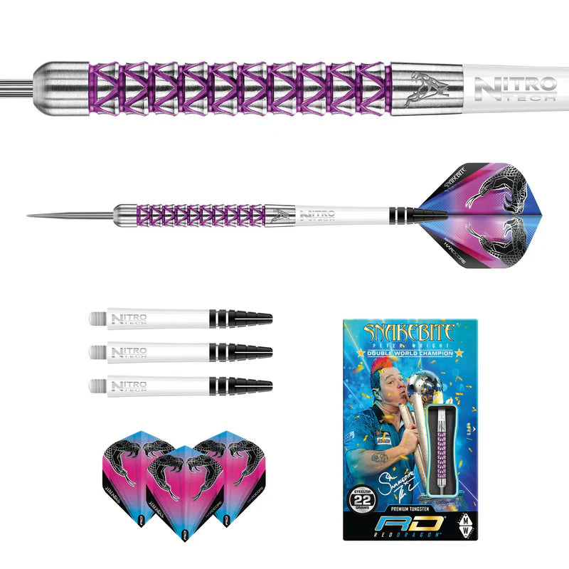 Red Dragon - Peter Wright Vyper Darts - 90% Tungsten Darts