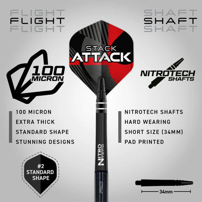 Red Dragon - Rob Owen 22g Steel Tip Darts - 90% Tungsten Darts