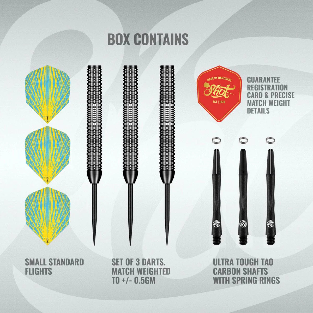 Shot - Rowby John Rodriguez 25g - 90% Tungsten Darts