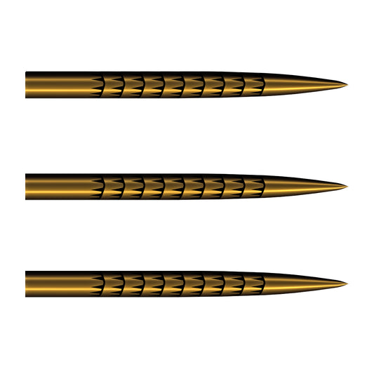 Shot - Gold Ti Badlands Tracks Steel Tip Dart Points - 32/35/38/45mm