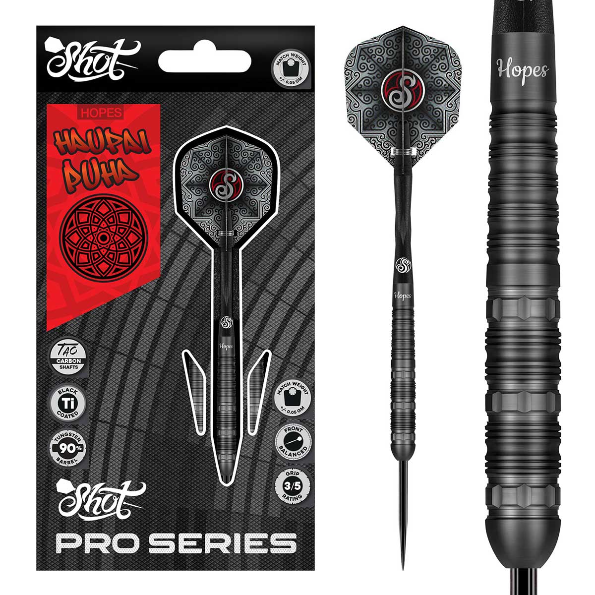 Shot - Pro Series - Haupai Puha Gen 2 90% Tungsten Darts