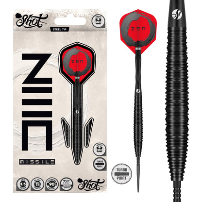 Shot Darts - Zen Missile - 90% Tungsten Darts - 22g / 23g / 24g
