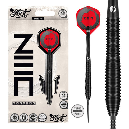 Shot Darts - Zen Torpedo - 90% Tungsten Darts - 23g / 24g / 26g