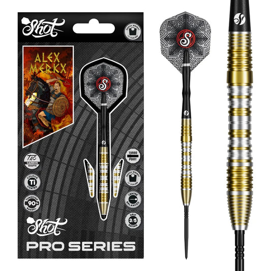Shot Pro Series Alexander Merkx Turbo Point 90% Tungsten Steel Tip Darts