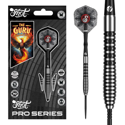 Shot Pro Series Raymond Smith Guru Turbo Point 90% Tungsten Steel Tip Darts
