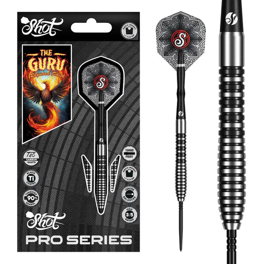 Shot Pro Series Raymond Smith Guru Turbo Point 90% Tungsten Steel Tip Darts