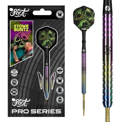 Shot Pro Series Stowe Buntz 3.0 Turbo Point 90% Tungsten Steel Tip Darts