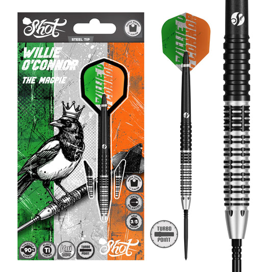 Shot Pro Series Willie O'Connor Magpie Turbo Point - 90% Tungsten Darts