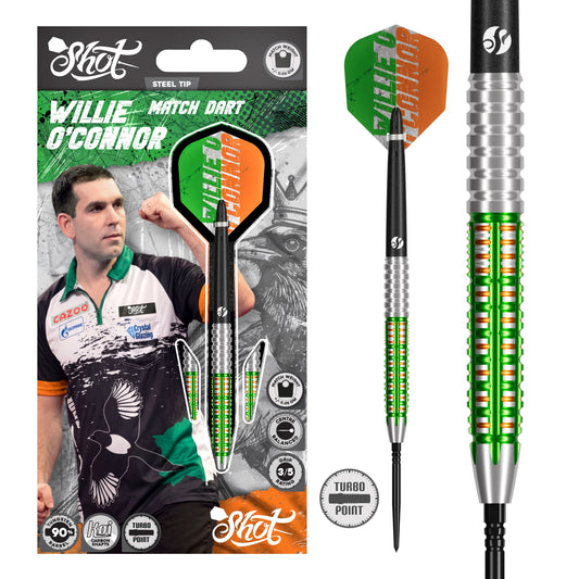 Shot Pro Series Willie O'Connor Match Dart Turbo Point - 90% Tungsten