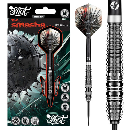 Shot Smasha dart with packaging and additional darts on a white background