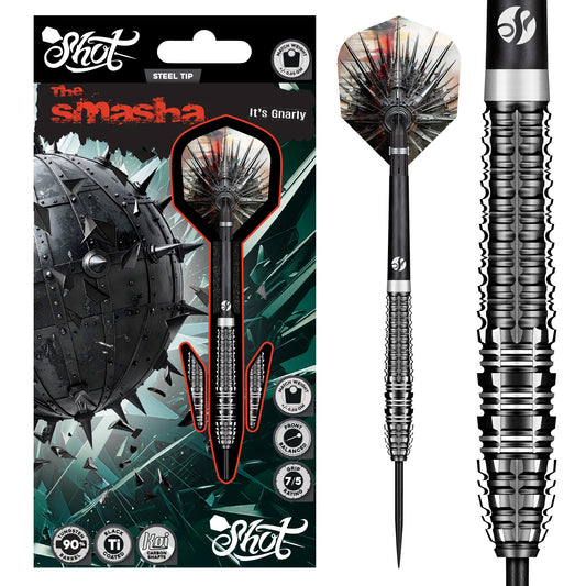 Shot Smasha dart with packaging and additional darts on a white background